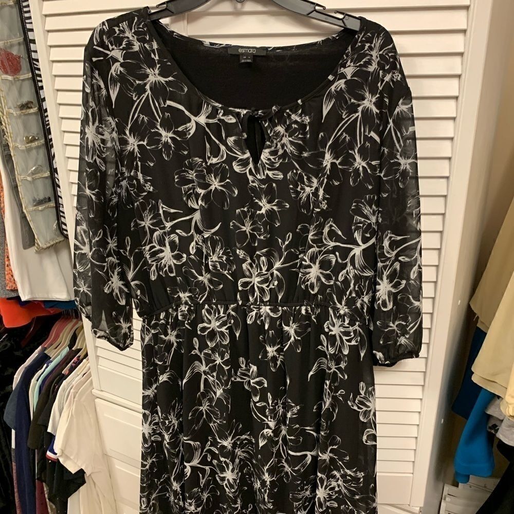 Esmara black and white floral dress